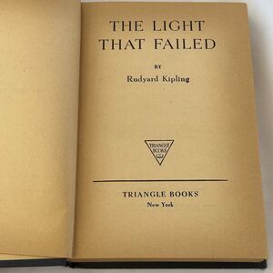 The Light That Failed Hardcover Book by Rudyard Kipling